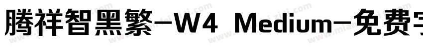 腾祥智黑繁-W4 Medium字体转换